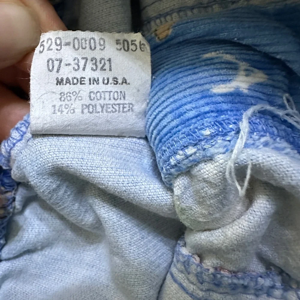 Vtg 90s Baby OshKosh B'gosh Bear ABC Corduroy Pants Bottoms 12M Blue USA Made